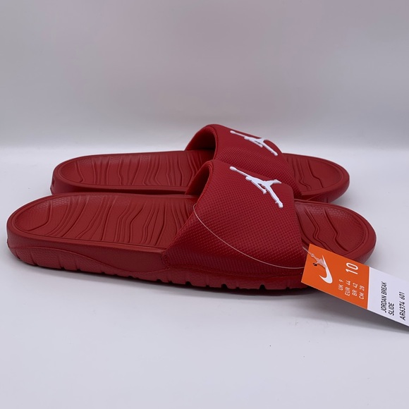 jordan break slide red